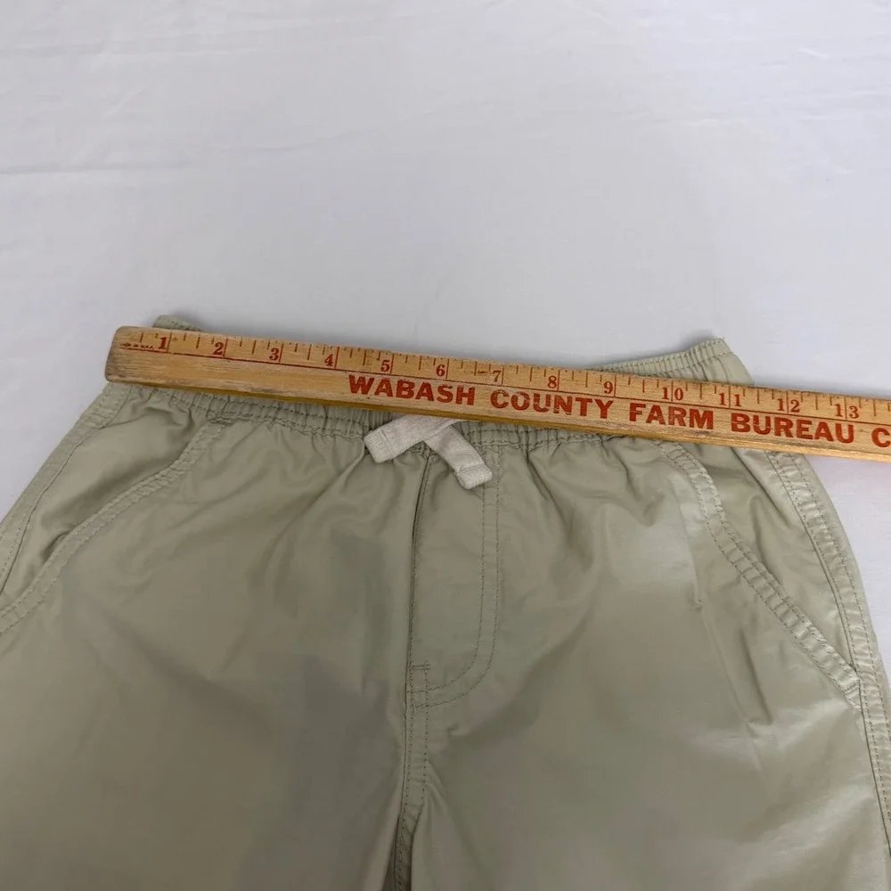 Lucky Brand Boys Khaki Chino Shorts Size S 8 Elastic Waist Drawstring Tan Casual